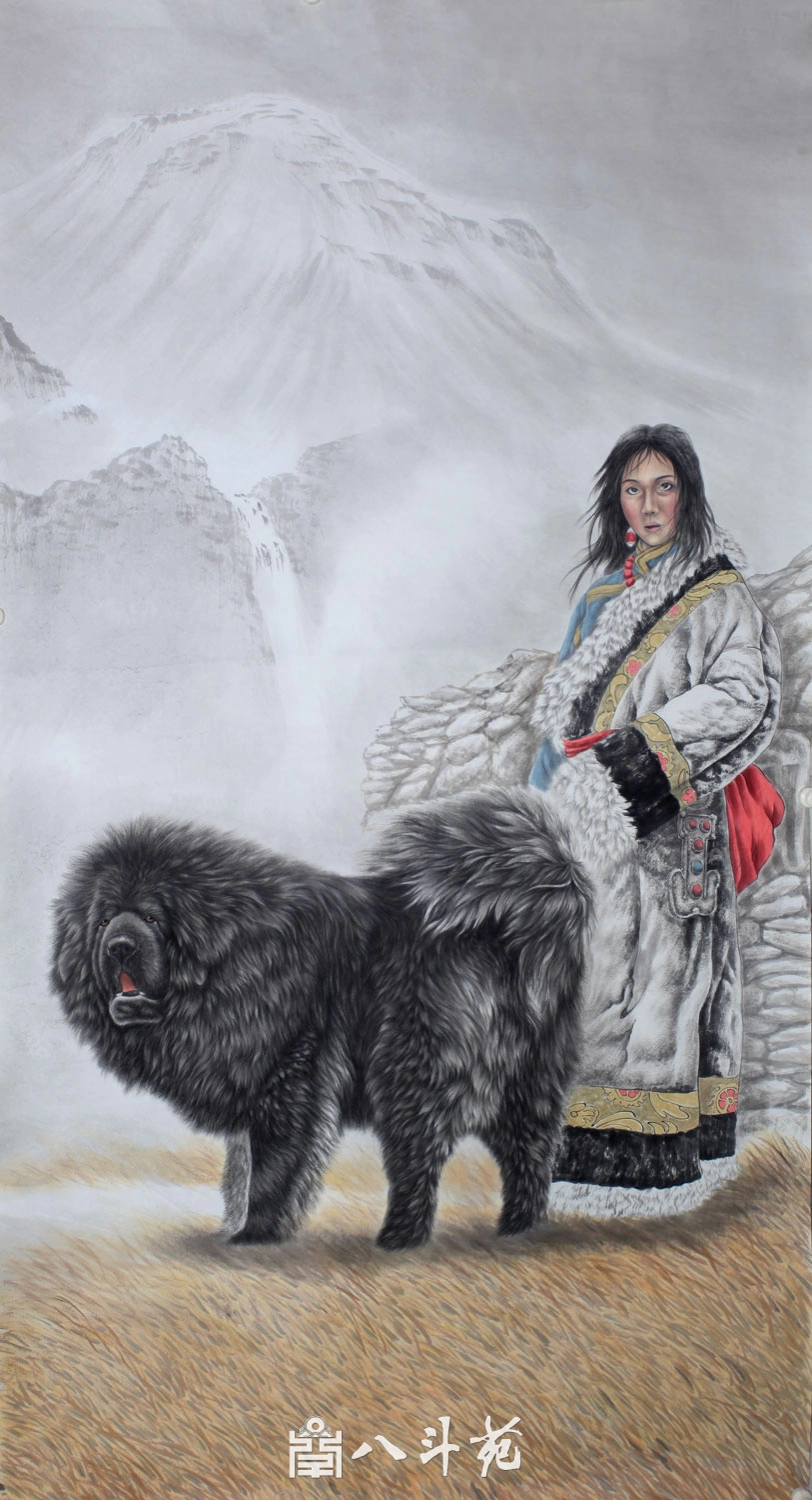朱绍城工笔动物画系列欣赏之人物画-作品定制收藏插图10