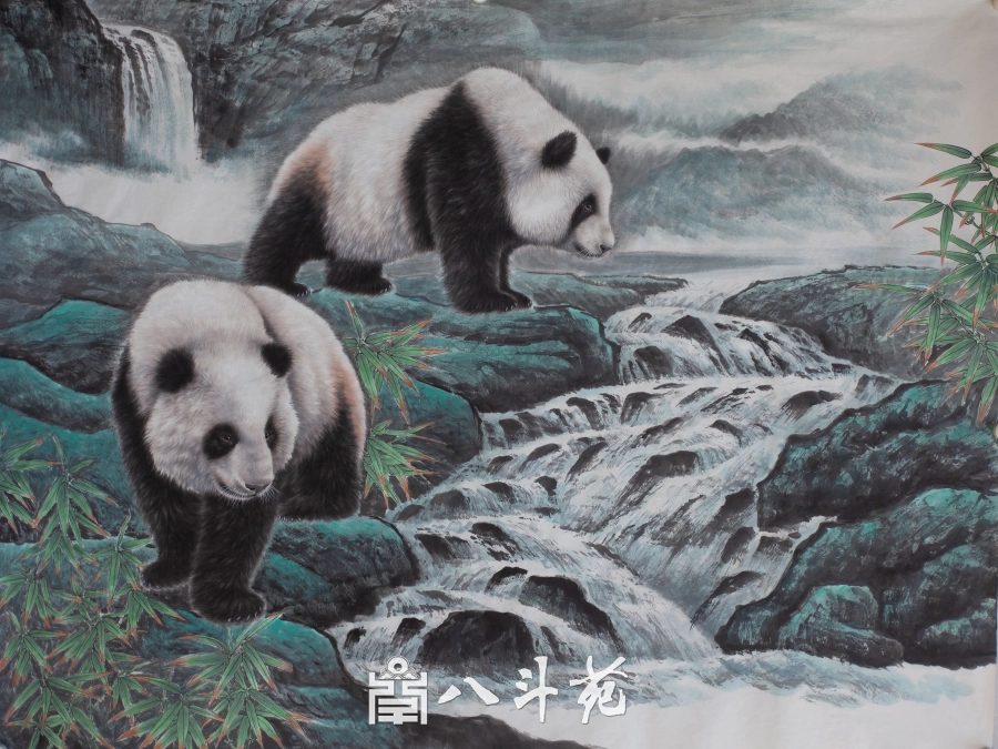 朱绍城工笔动物画虎豹狼熊猫狗兔栩栩如生-作品定制收藏插图3中国题字网