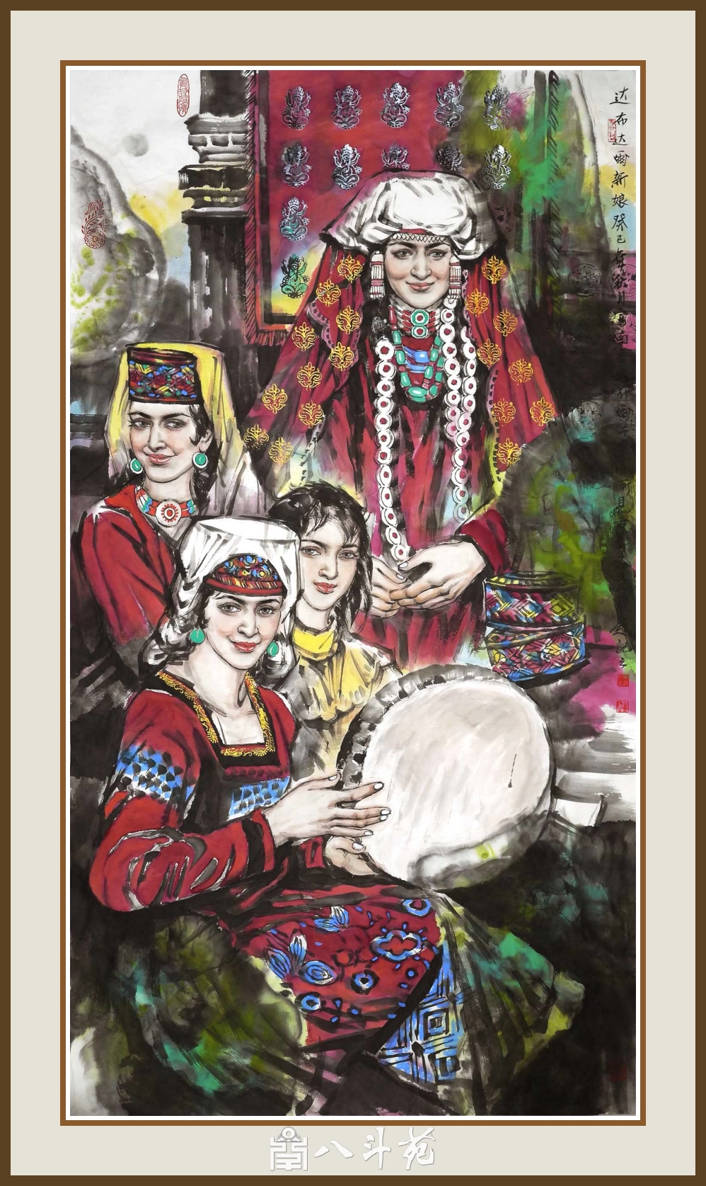 李毅重彩人物画-描绘丝路与边塞民族风情插图2 李毅重彩人物画-描绘丝路与边塞民族风情插图2