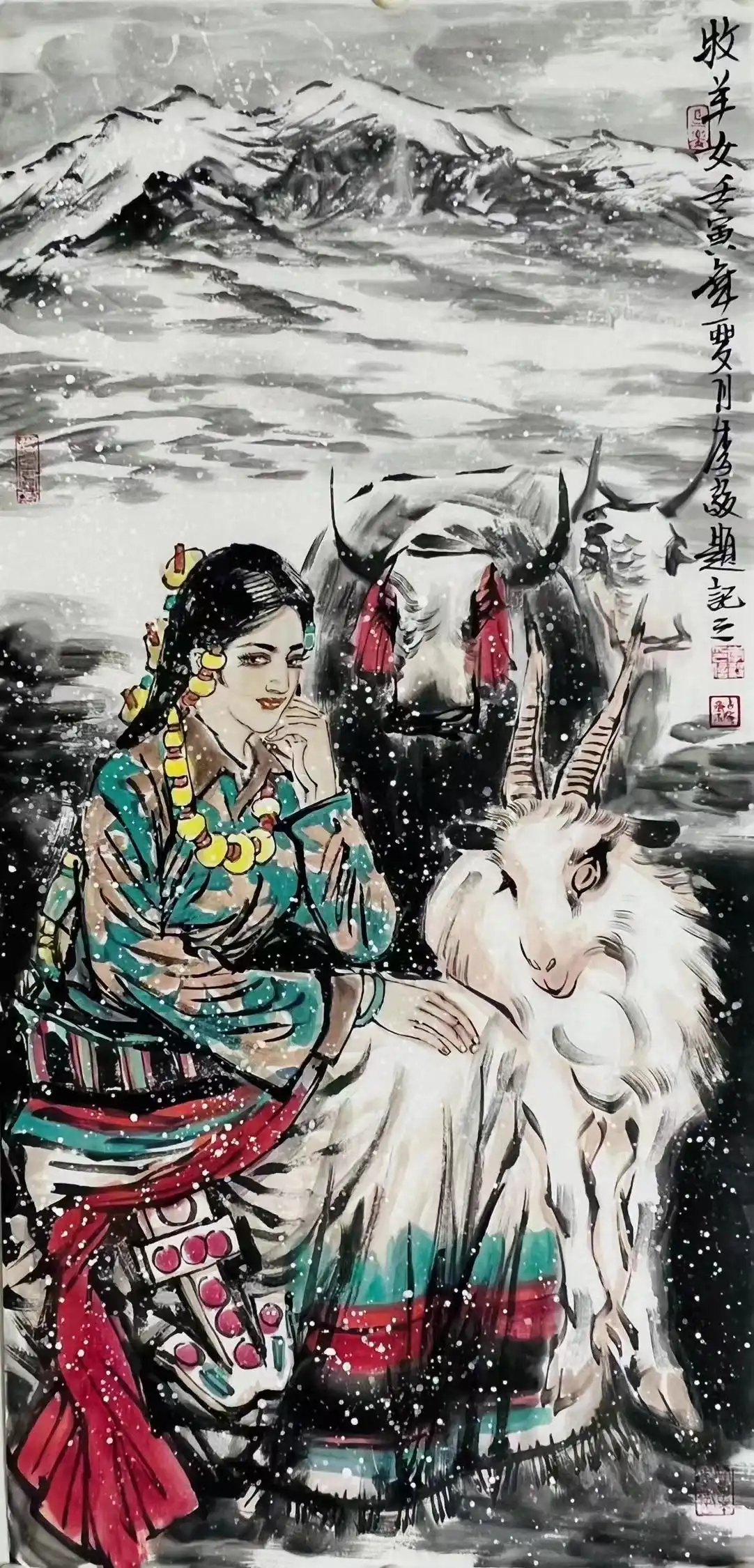 李毅重彩人物画-描绘丝路与边塞民族风情插图12 李毅重彩人物画-描绘丝路与边塞民族风情插图12