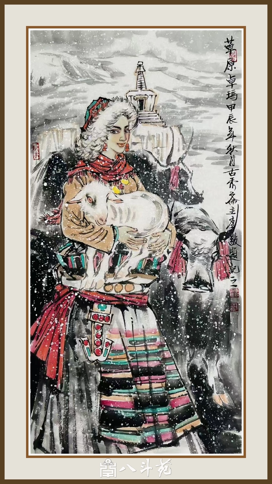 李毅重彩人物画-描绘丝路与边塞民族风情插图8 李毅重彩人物画-描绘丝路与边塞民族风情插图8