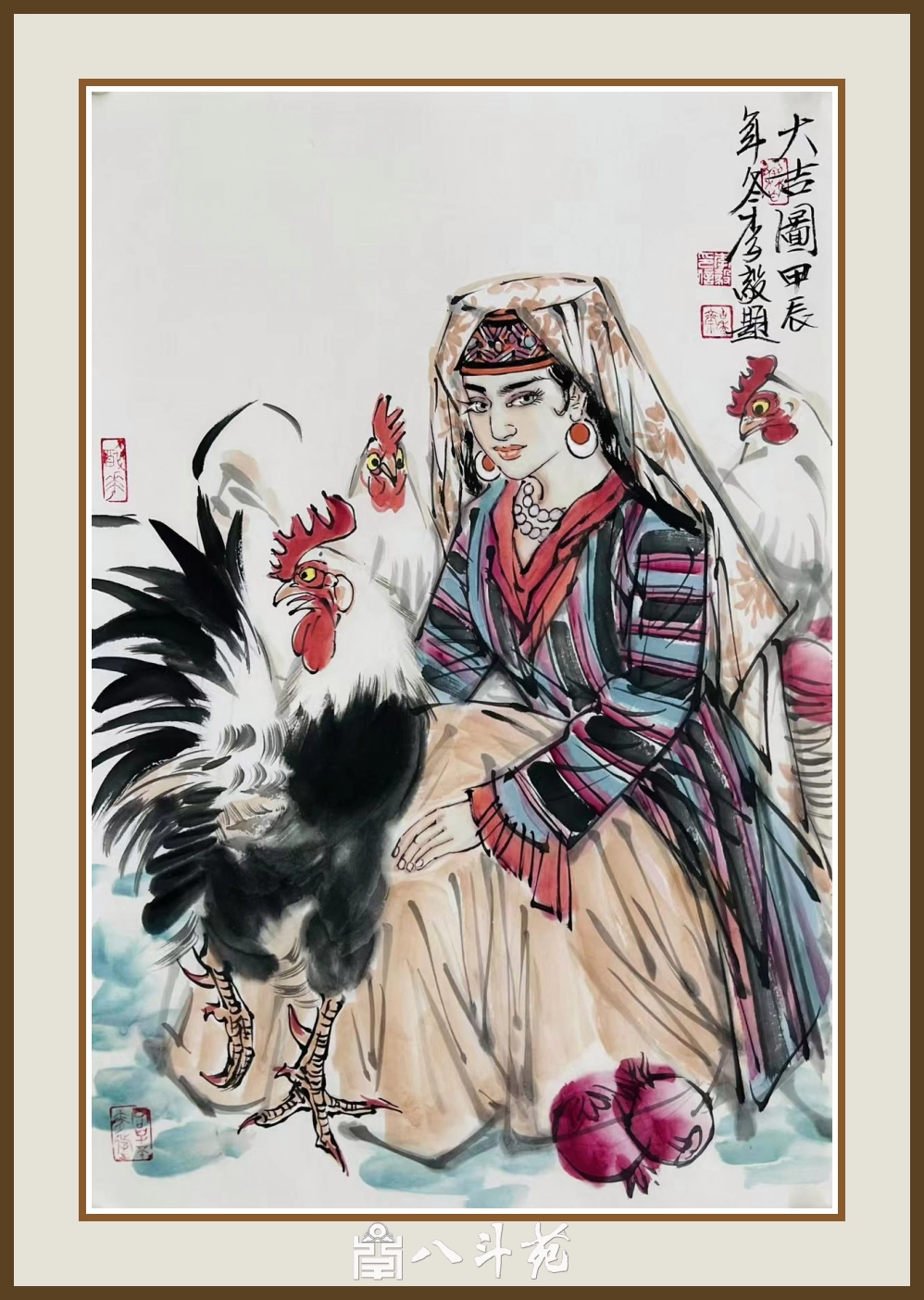 李毅重彩人物画-描绘丝路与边塞民族风情插图9