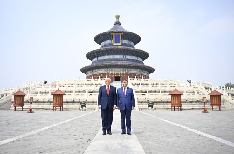 习近平同美国总统特朗普会谈并参观天坛插图2中国题字网
