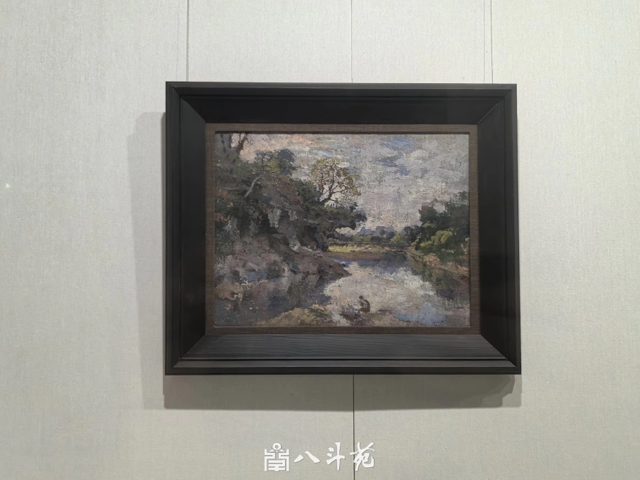 徐悲鸿河景油画